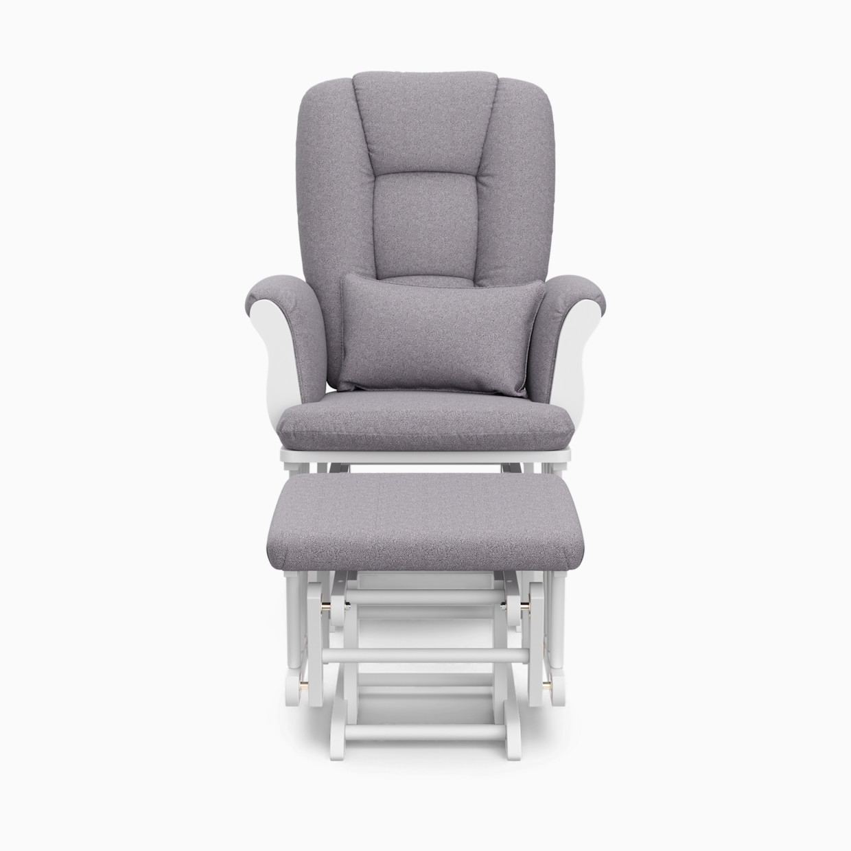 Storkcraft Tuscany Glider and Ottoman - White/Gray Swirl.