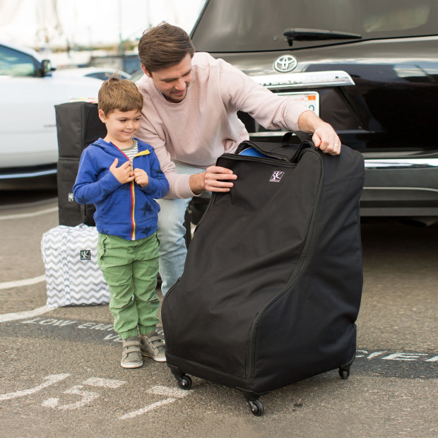 JL Childress Spinner Wheelie Deluxe Car Seat Travel Bag - Black.