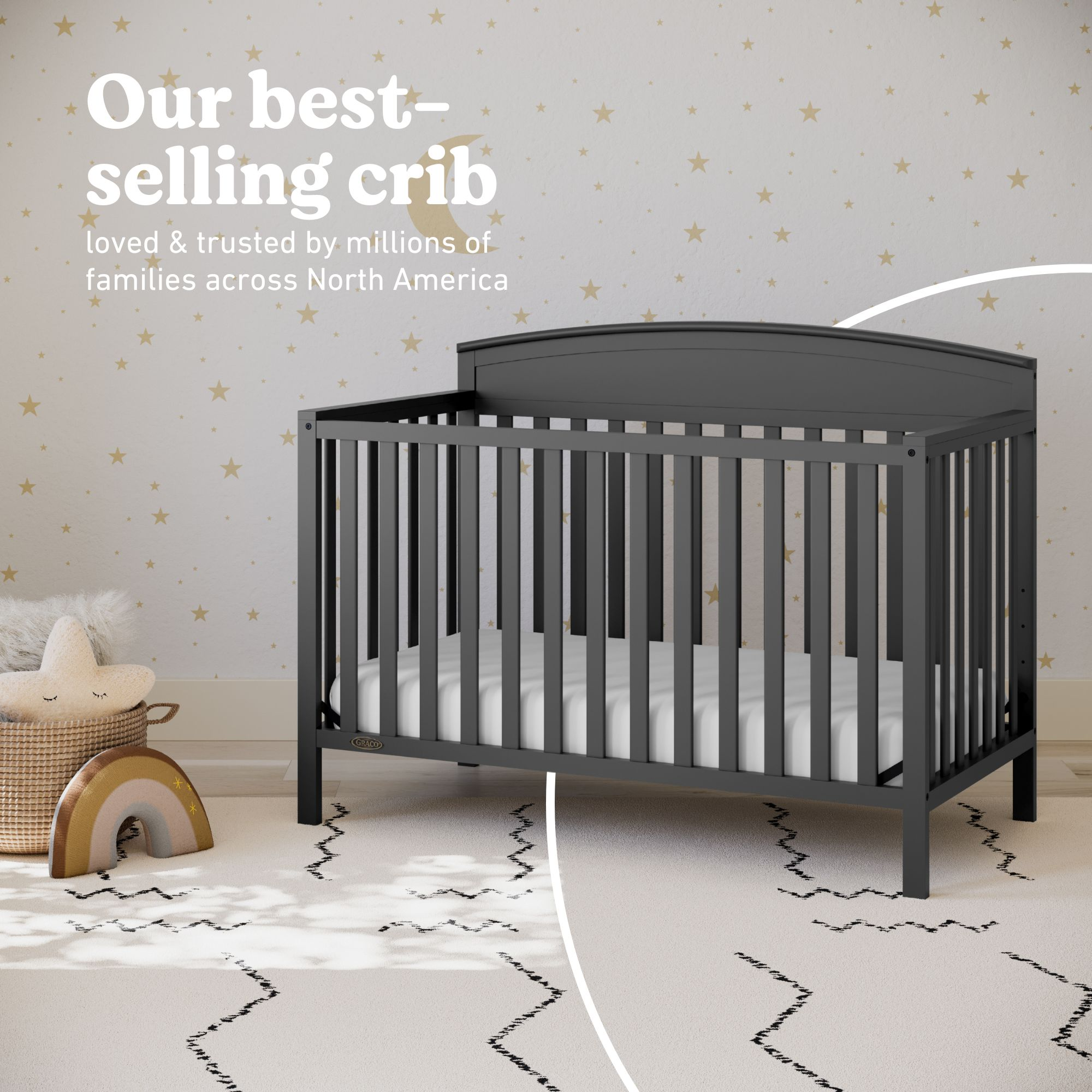 Graco Benton 5-in-1 Convertible Crib - Gray.
