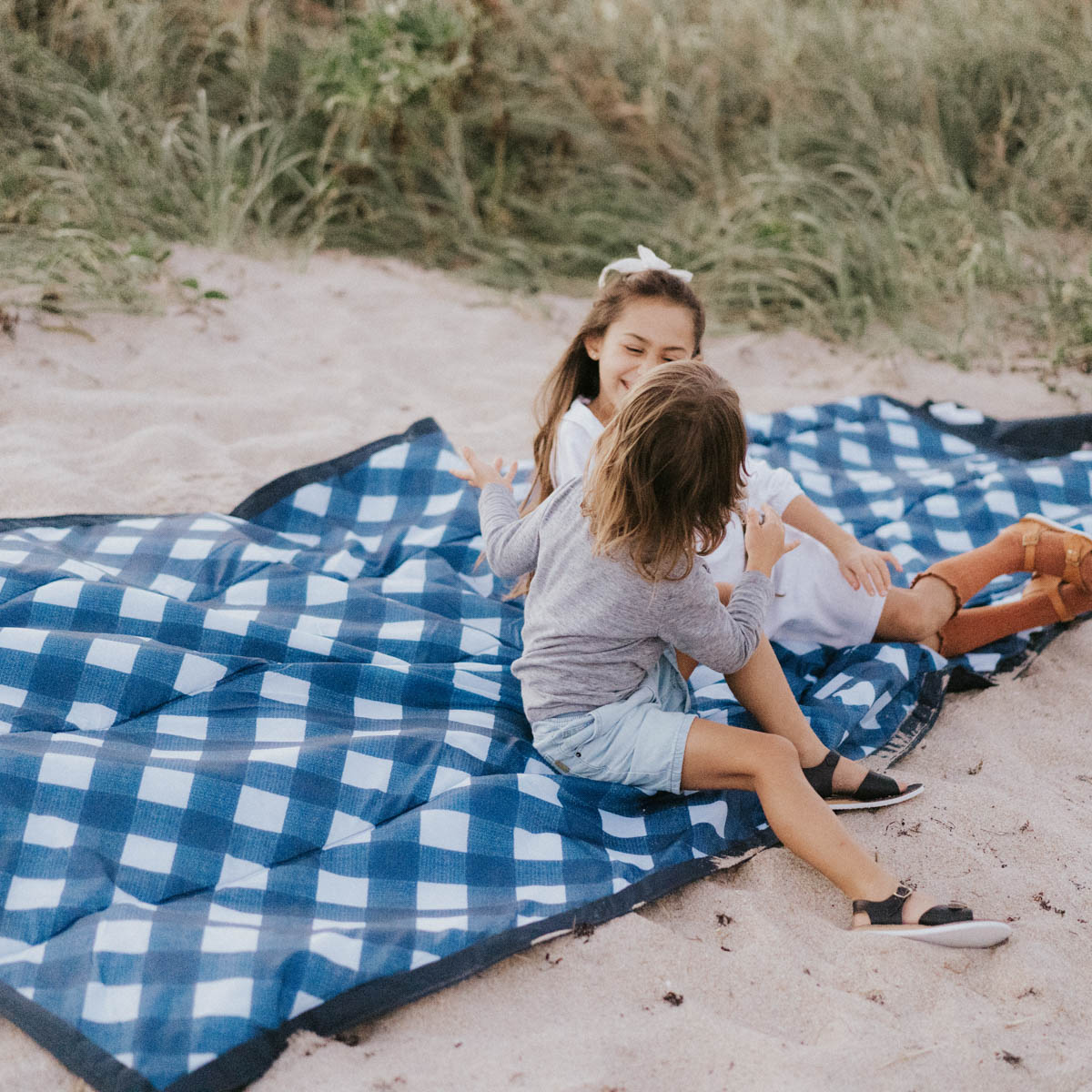 Little Unicorn Outdoor Blanket Navy Plaid, 5 X 10 Ft Babylist Shop