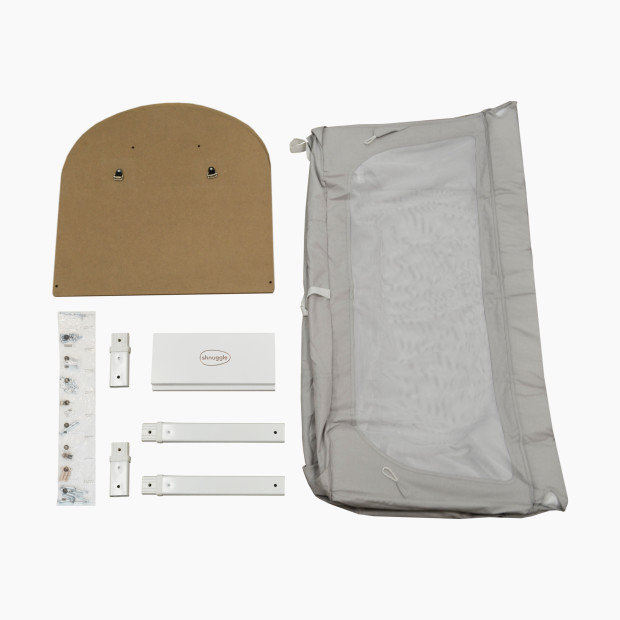 BEABA BY SHNUGGLE Air Bedside Sleeper Bassinet-to-Crib Conversion Kit - Dove Grey.
