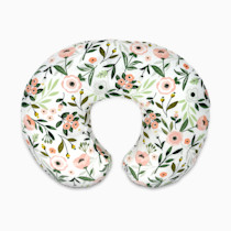 Boppy Original Nursing Pillow, Pink Garden, Ergonomic Nursing Essentials for Bottle and Breastfeeding, Firm Fiber Fill, with Removable Pillow Cover