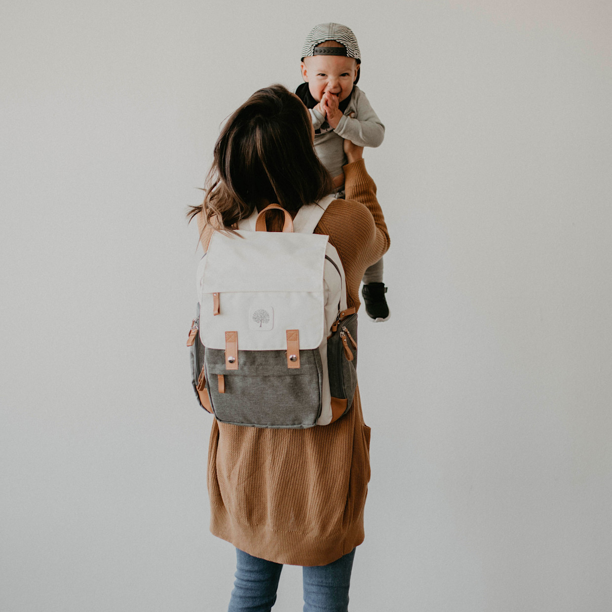 Parker Baby Co. Birch Bag Diaper Backpack - Cream.