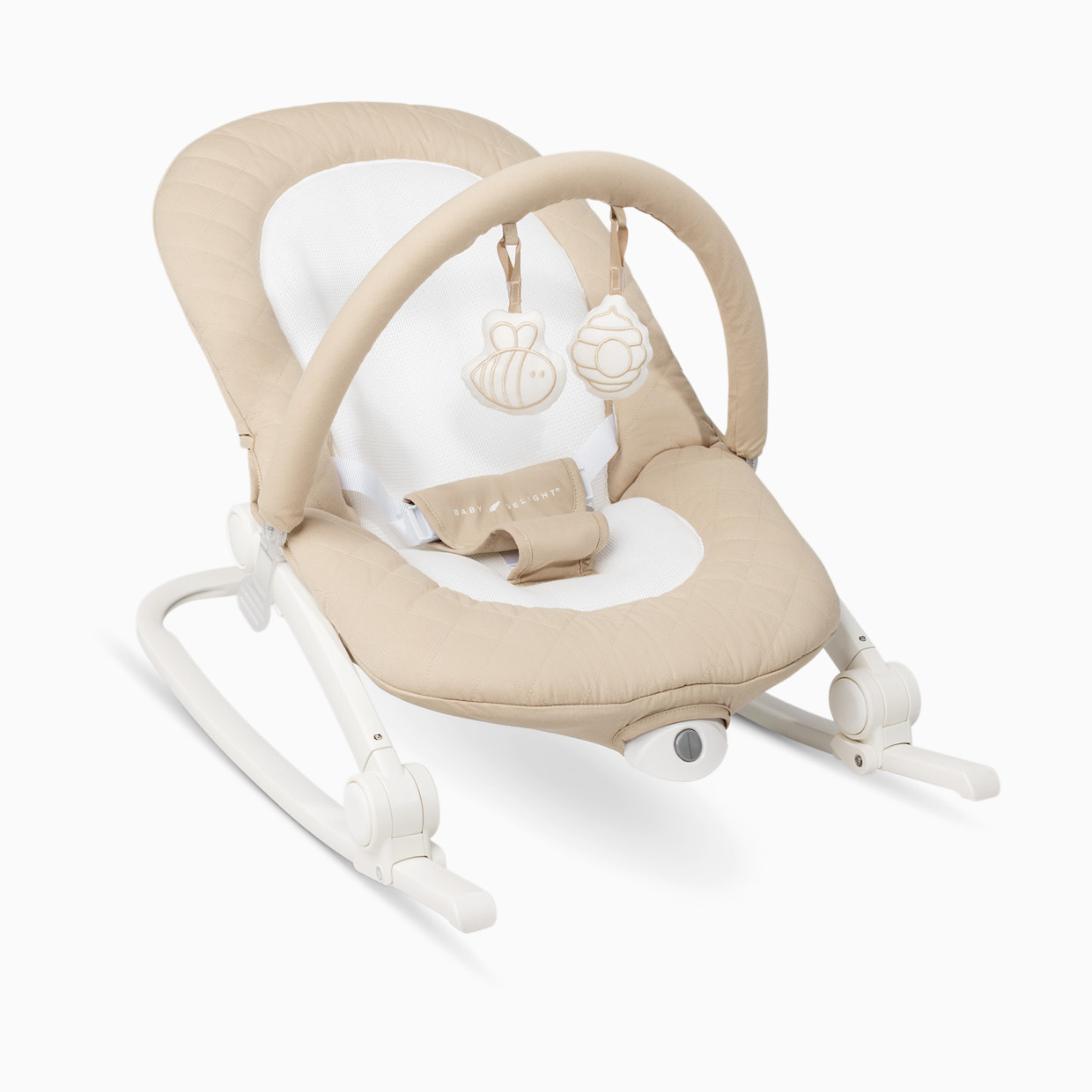 Baby Delight Aura Deluxe Portable Rocker & Seat - Organic Oat.