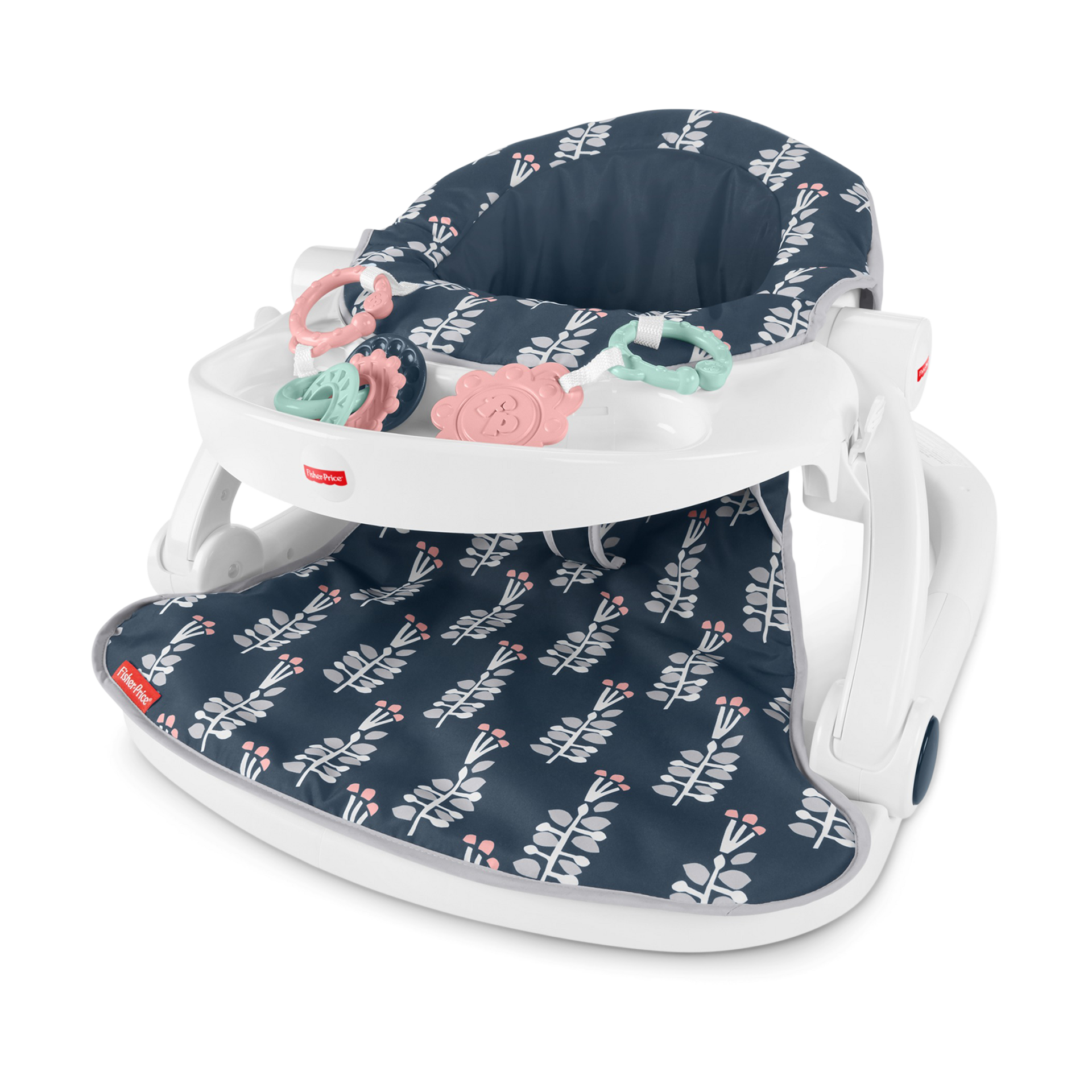 FisherPrice SitMeUp Floor Seat with Tray Navy Garden Babylist Shop