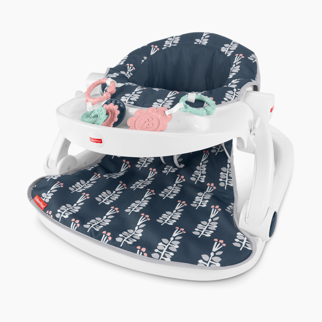 Fisher-Price Sit-Me-Up Floor Seat with Tray - Navy Garden.
