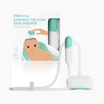 Frida Baby Control The Flow Bathtub Sprayer Attachment for Baby Bathtub, Shower Head with Scalp Massager, Control Waterflow with 2 Pressure Modes