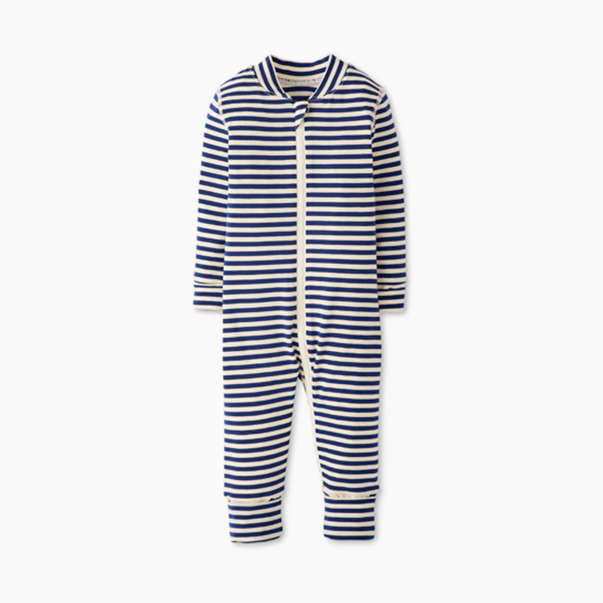 Hanna Andersson Baby 2-Way Zip Sleeper in HannaSoft™ - Navy/Ecru, 3-6 M.