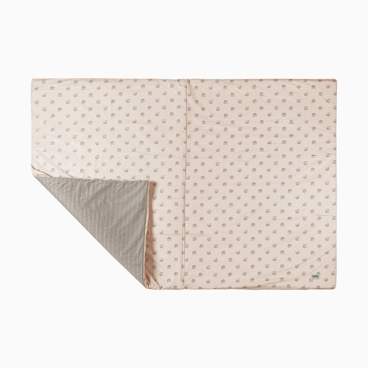 Toki Kids Epic Organic Cotton Play Mat - Rainbow Peach.