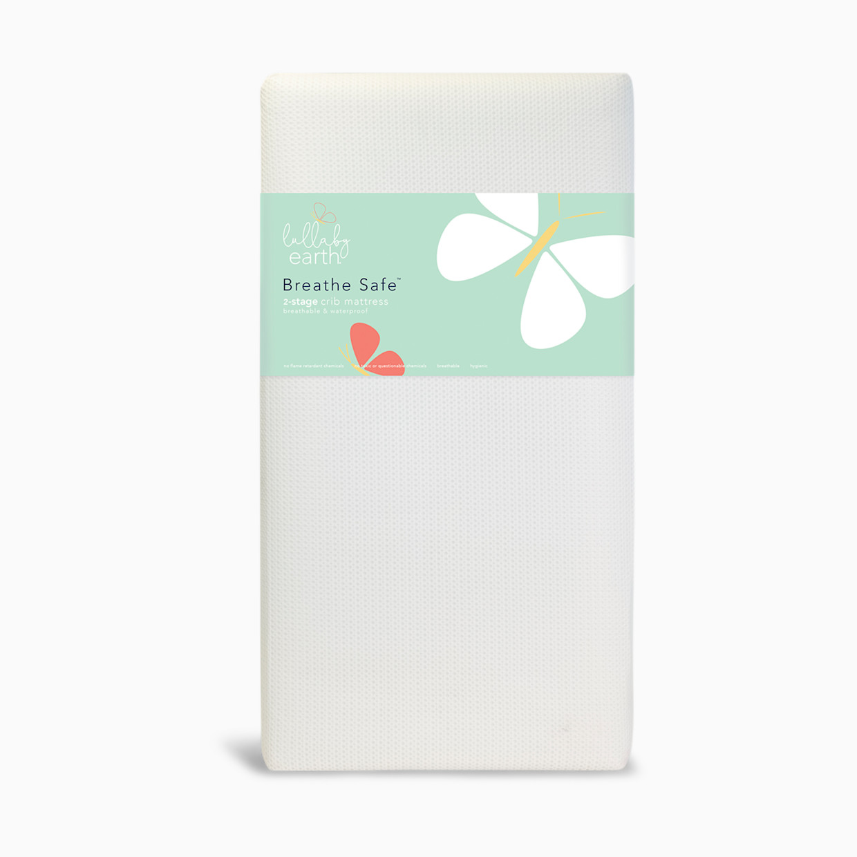 Lullaby Earth Breathe Safe Crib Mattress - White.
