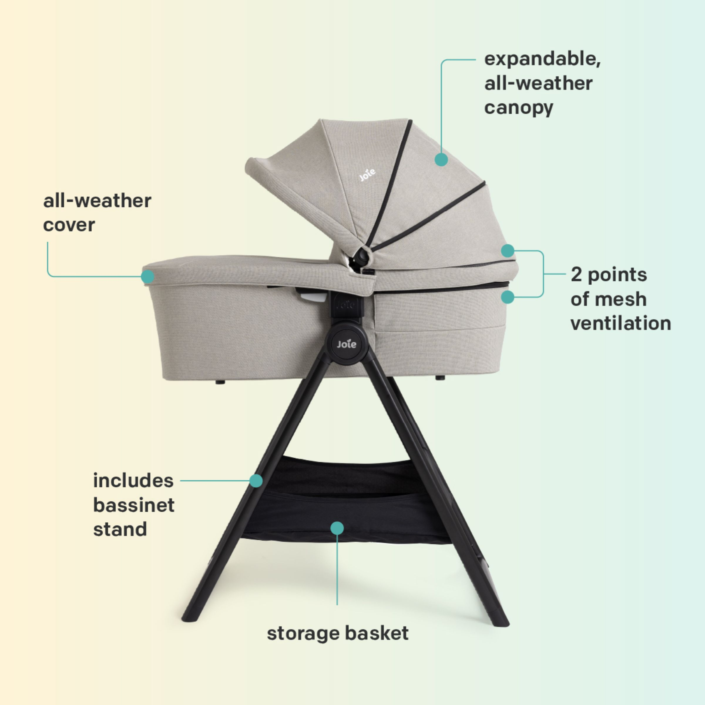 Joie Carry Cot - Dove.