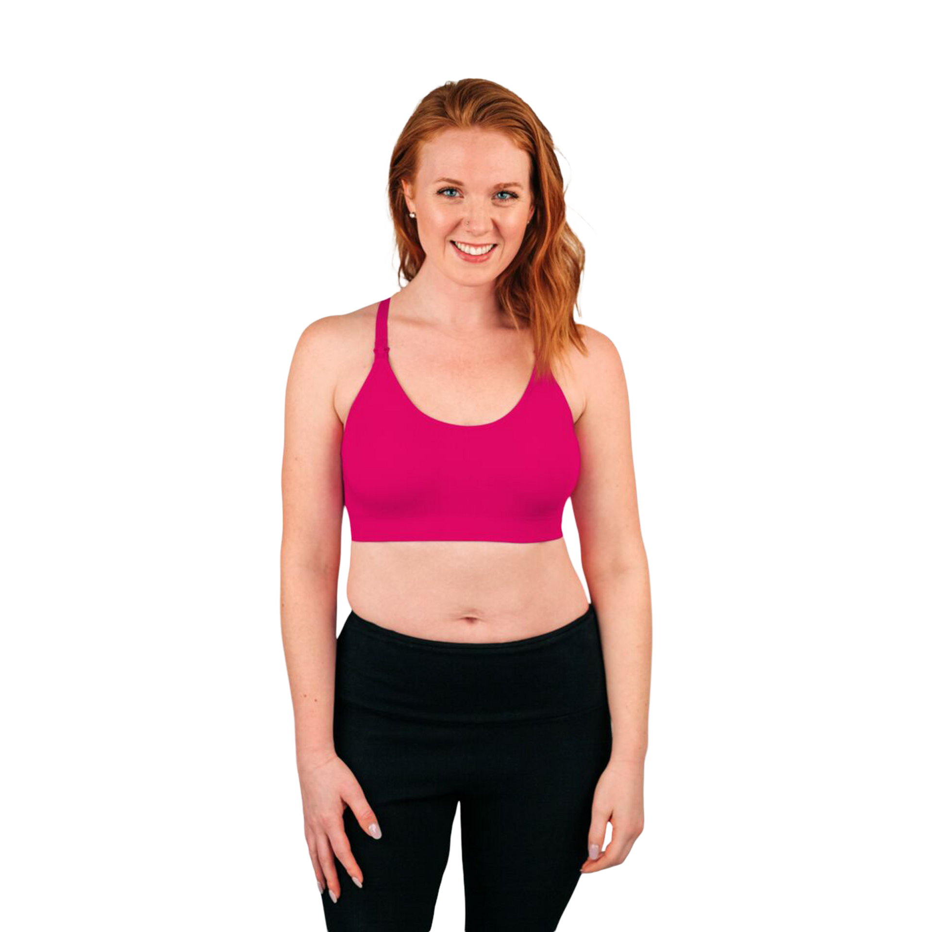 Bamboobies Yoga Nursing Bra Pink, Large Babylist Shop