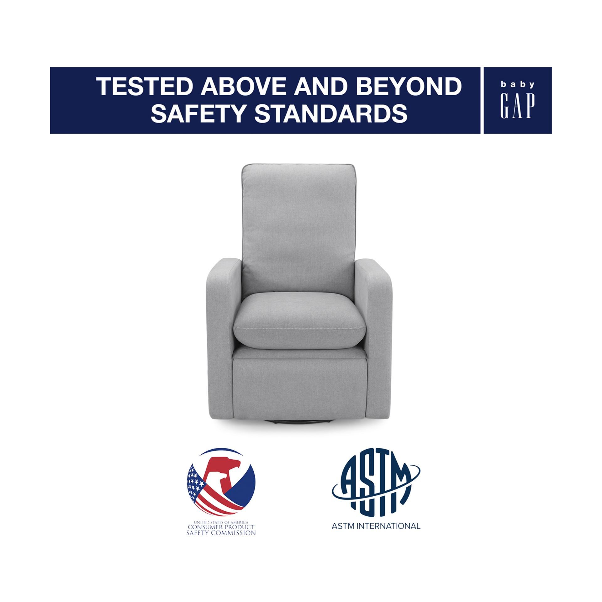 Delta Children babyGap Cloud Recliner - Grey.