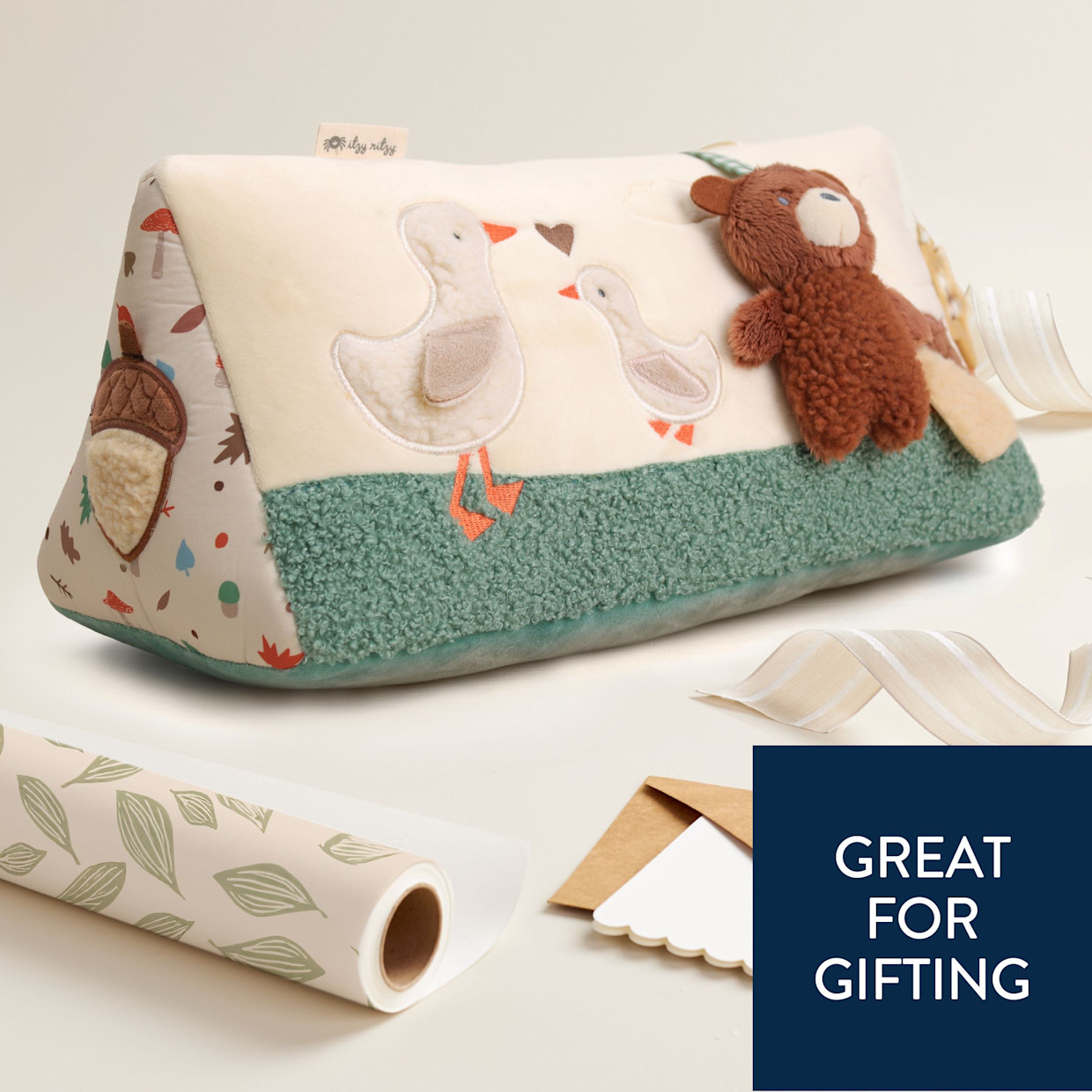 Itzy Ritzy Tummy Time Wedge Woodland.