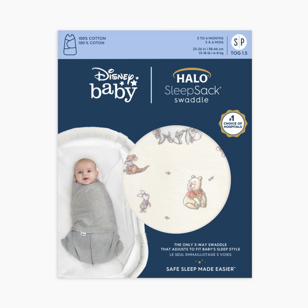 Halo Disney SleepSack Swaddle Cotton - Winnie Frolic, Newborn.
