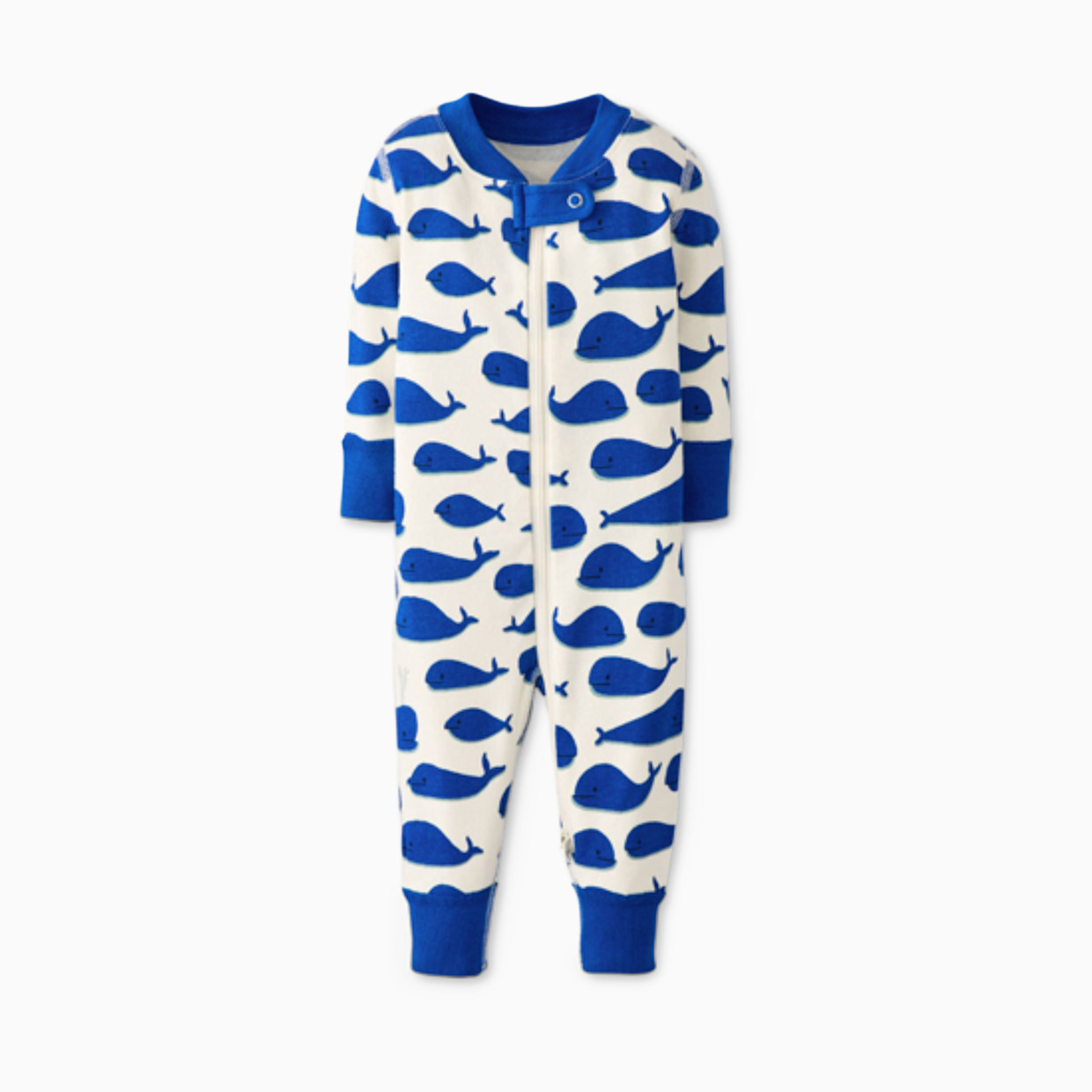 Hanna Andersson Baby Organic Cotton Footless Sleeper - Whales, 3-6 M.