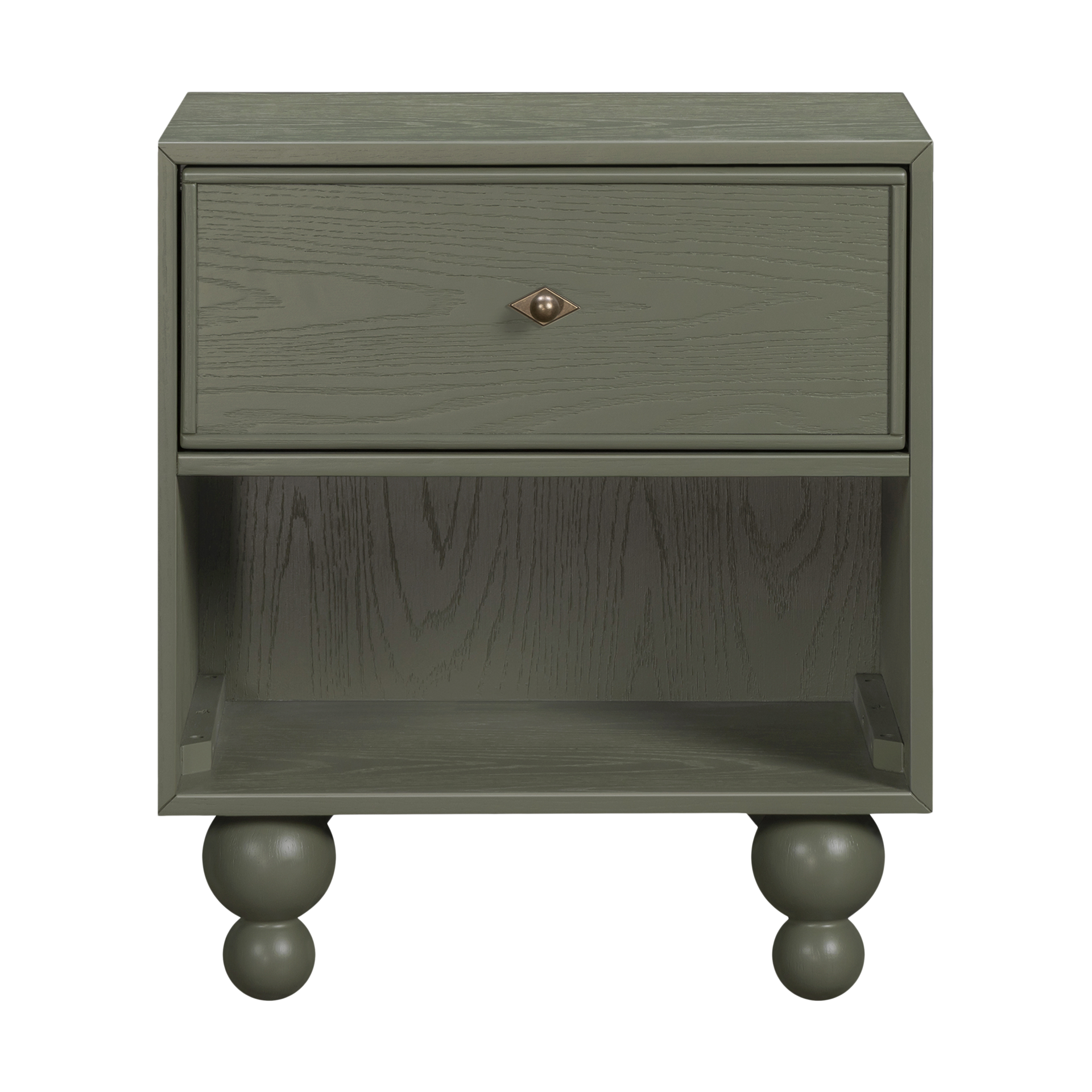 babyletto Astre Assembled Nightstand by Nate Berkus - Archival Elm.
