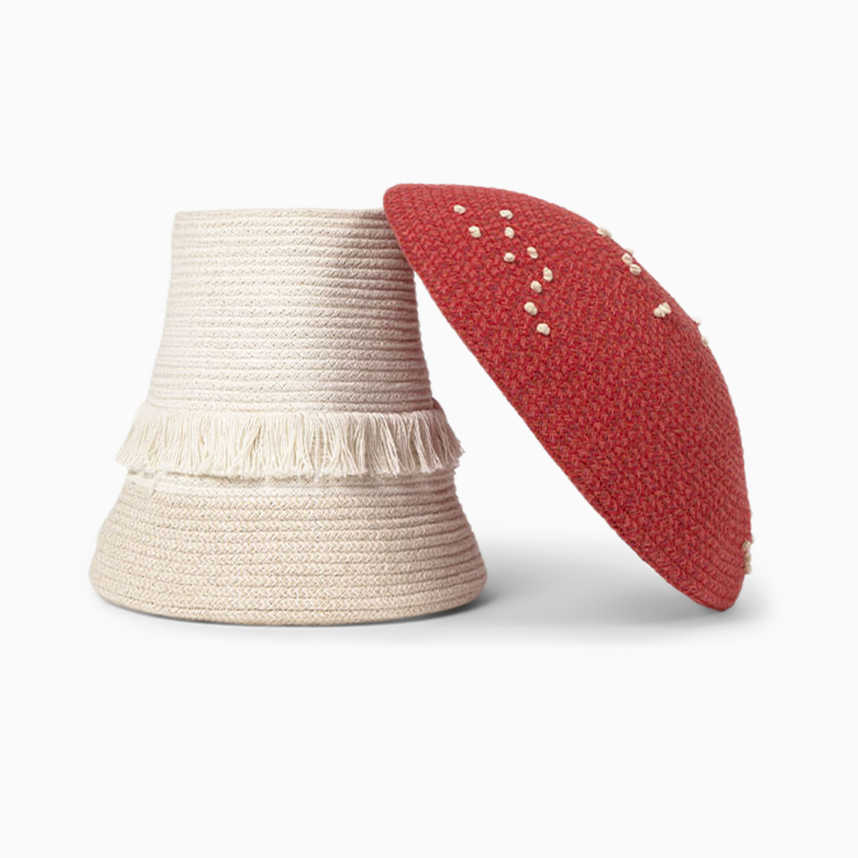 Lorena Canals Red Mushroom Basket - Big.