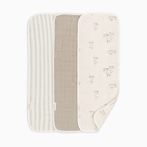 Crane Baby Avery Organic Cotton 3-pc. Burp Cloth Set.