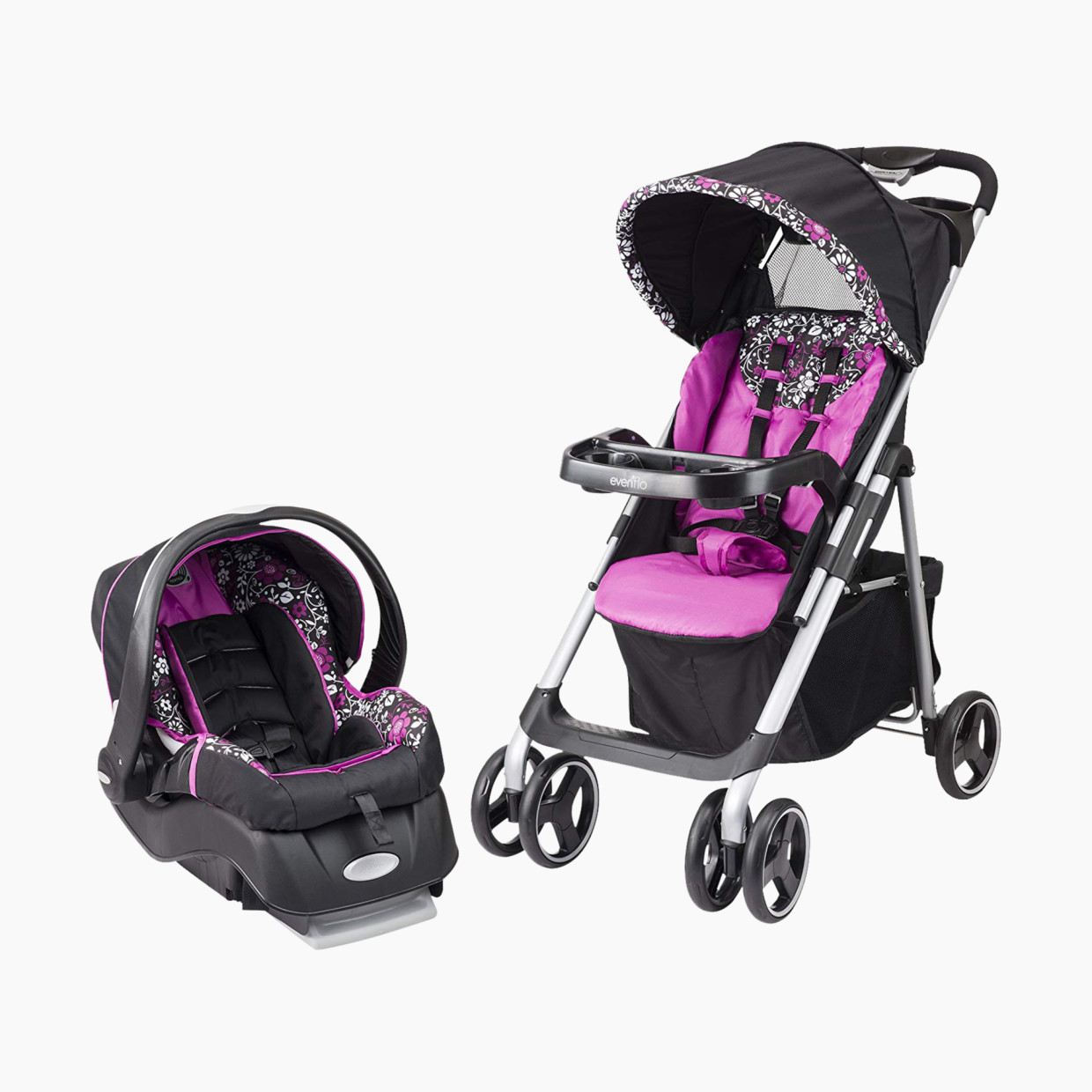 Evenflo Vive Travel System With Embrace Infant Car Seat.