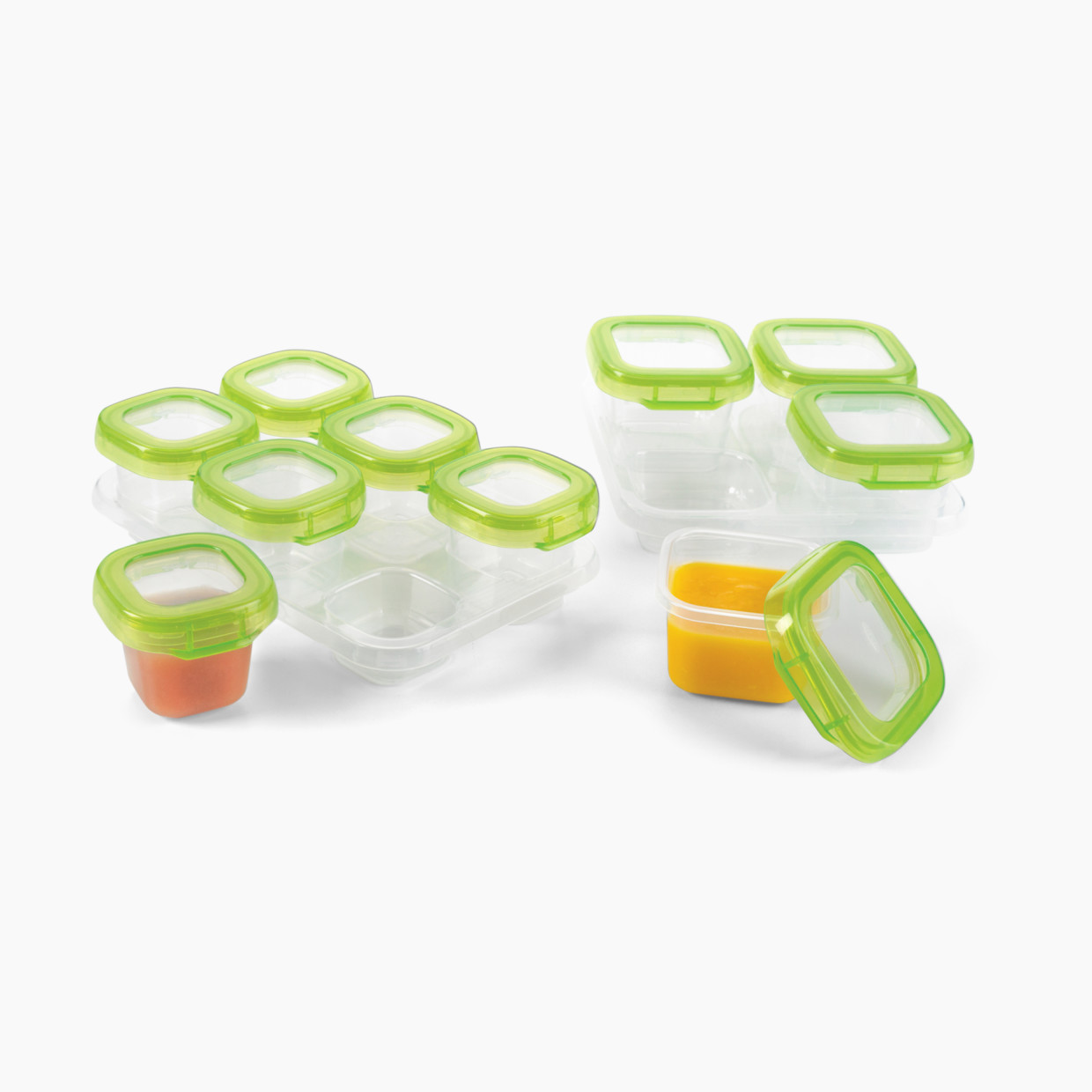 OXO Tot Baby Blocks 12-Piece Freezer Storage Container Set - Green.