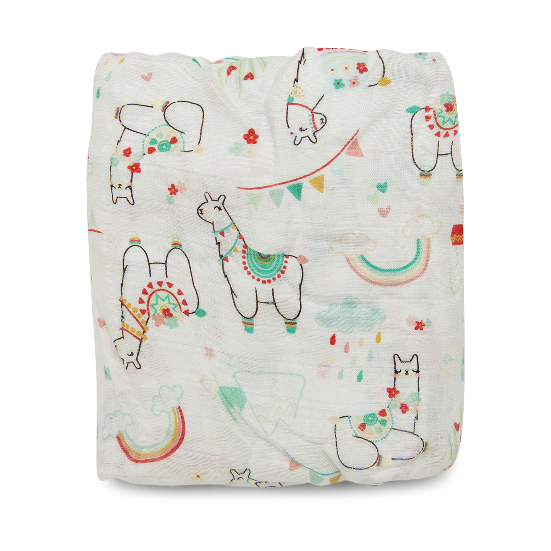 Loulou Lollipop Cotton & Bamboo Fitted Crib Sheet - Llama.