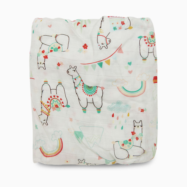 Loulou Lollipop Cotton & Bamboo Fitted Crib Sheet - Llama.