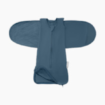 Owlet Dream Sleeper with Swaddle, Baby Sleep Sack and Wrap, Bedtime Blue, 0-3M