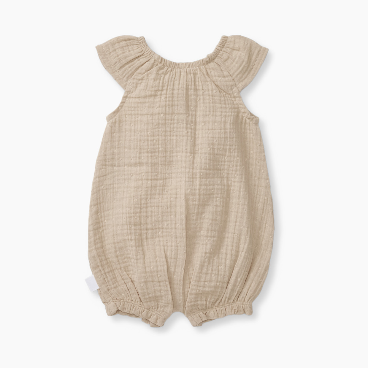 Burt's Bees Baby Organic Cotton Dotted Muslin Bubble - Fossil Muslin, Newborn.