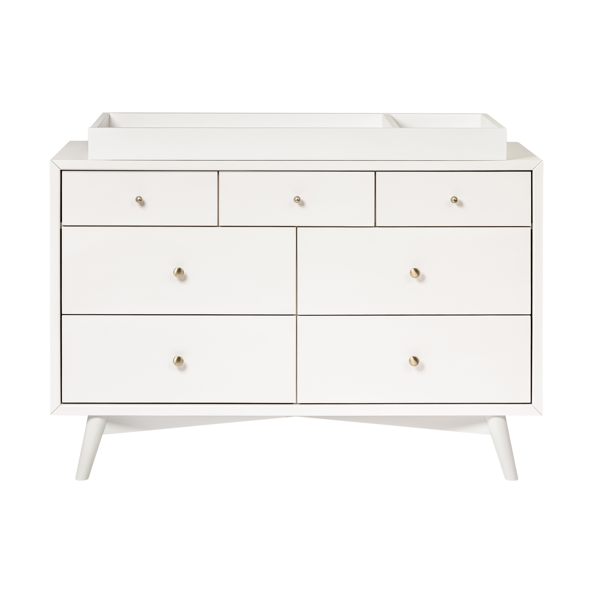 babyletto Palma 7-Drawer Assembled Double Dresser - Warm White.