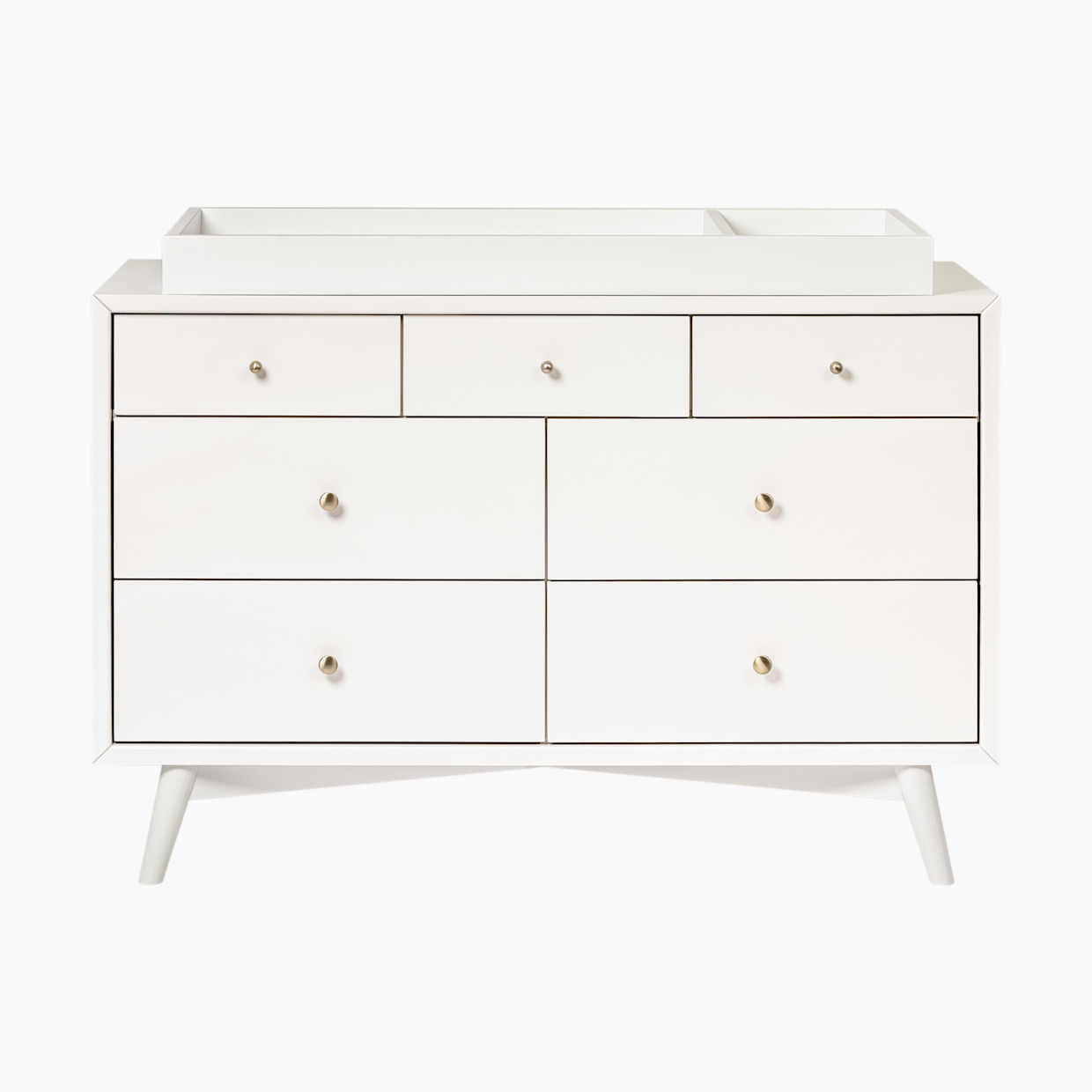 babyletto Palma 7-Drawer Double Dresser - Warm White.