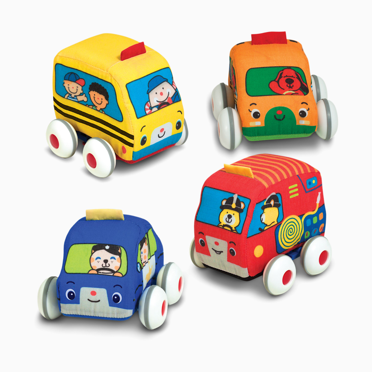 Melissa & Doug Pull-Back Town Vehicles Baby and Toddler Toy.