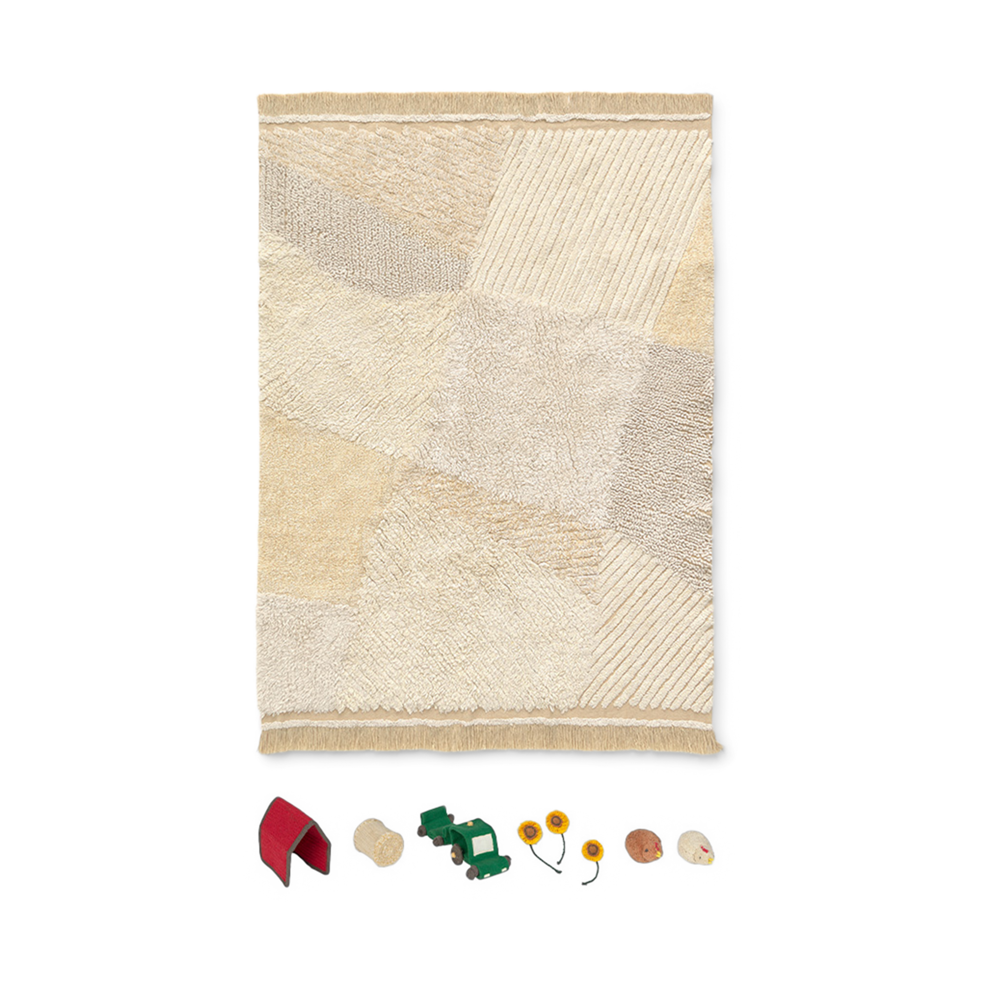 Lorena Canals Farm Fields Washable Play Rug.