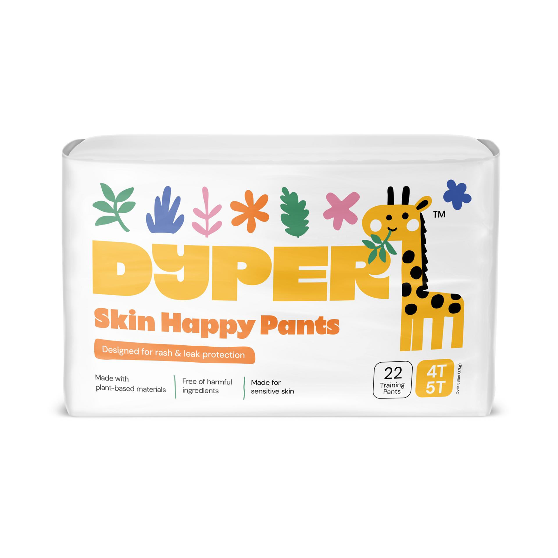 DYPER Skin Happy Training Pants - Monthly Box - Size 4 T-5 T, 4.