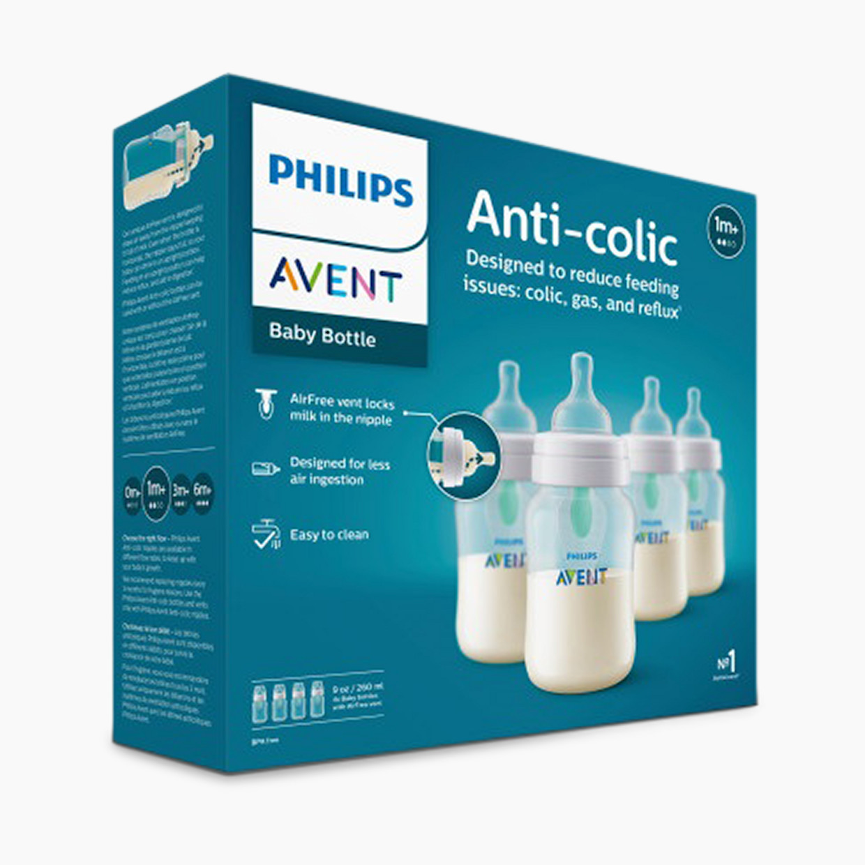 Philips Avent Anti-colic Bottle with AirFree Vent - 9 Oz, 4.