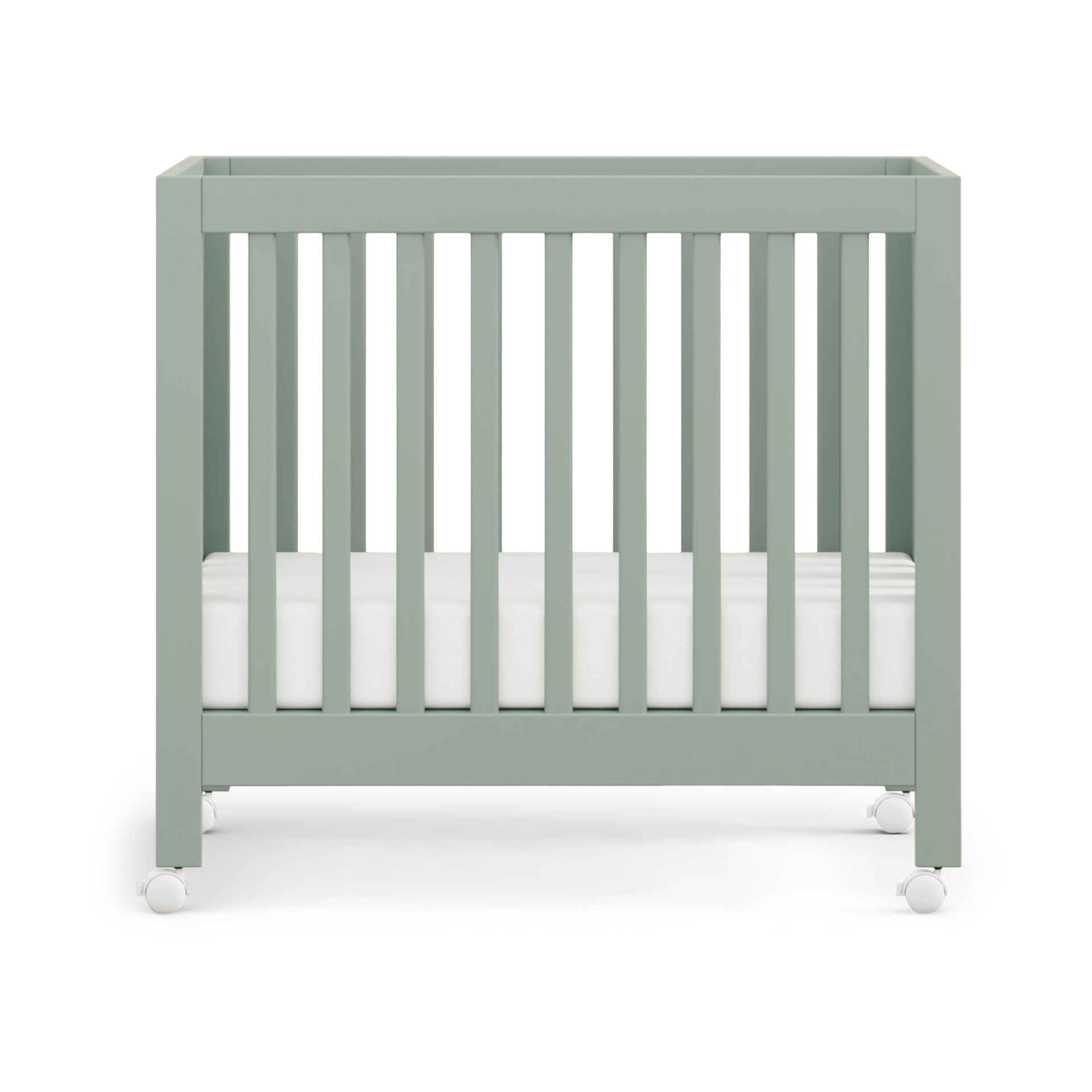babyletto Origami Mini Crib - Light Sage.