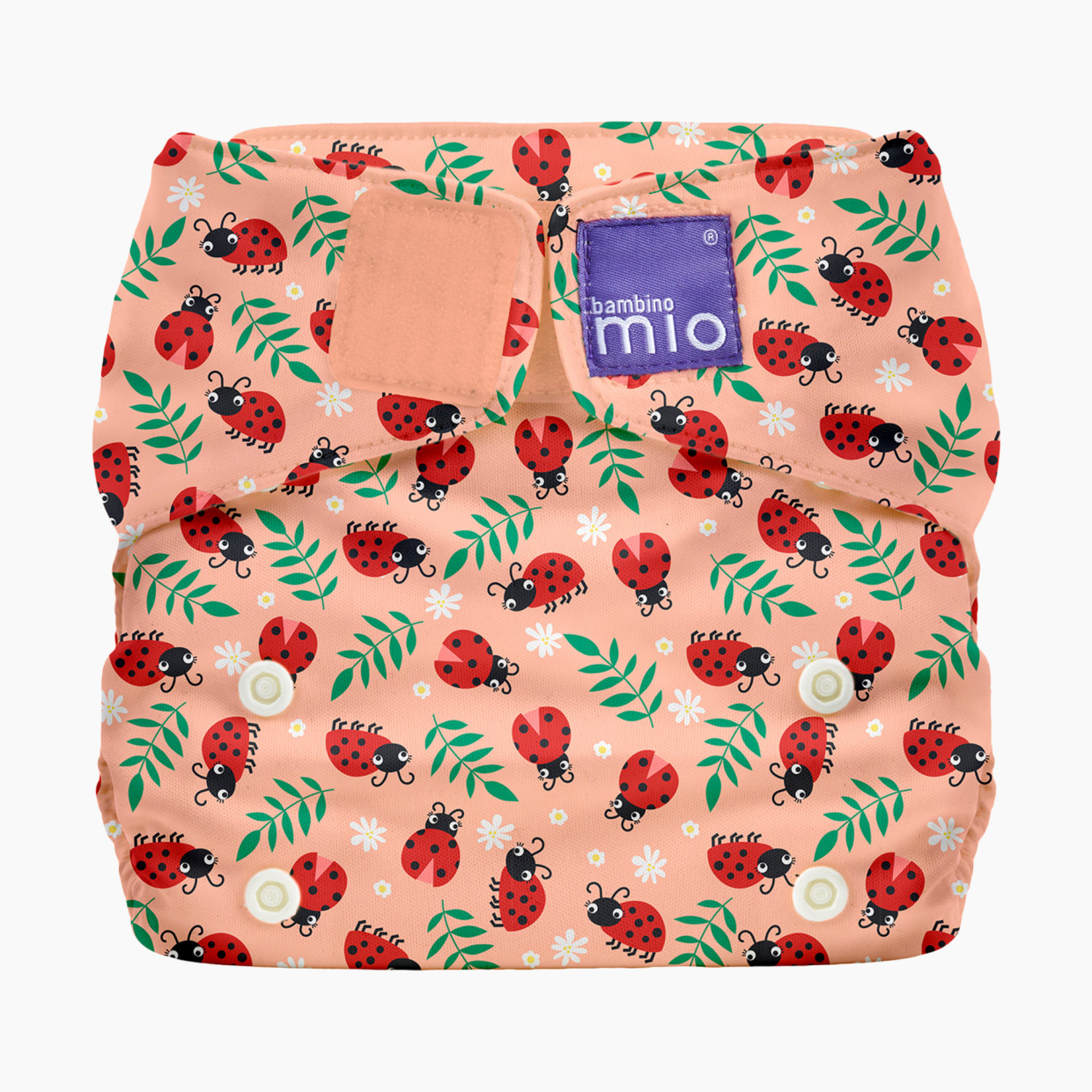 Bambino Mio Miosolo Classic Cloth Diaper - Loveable Ladybug, One Size (8-35 Lbs).