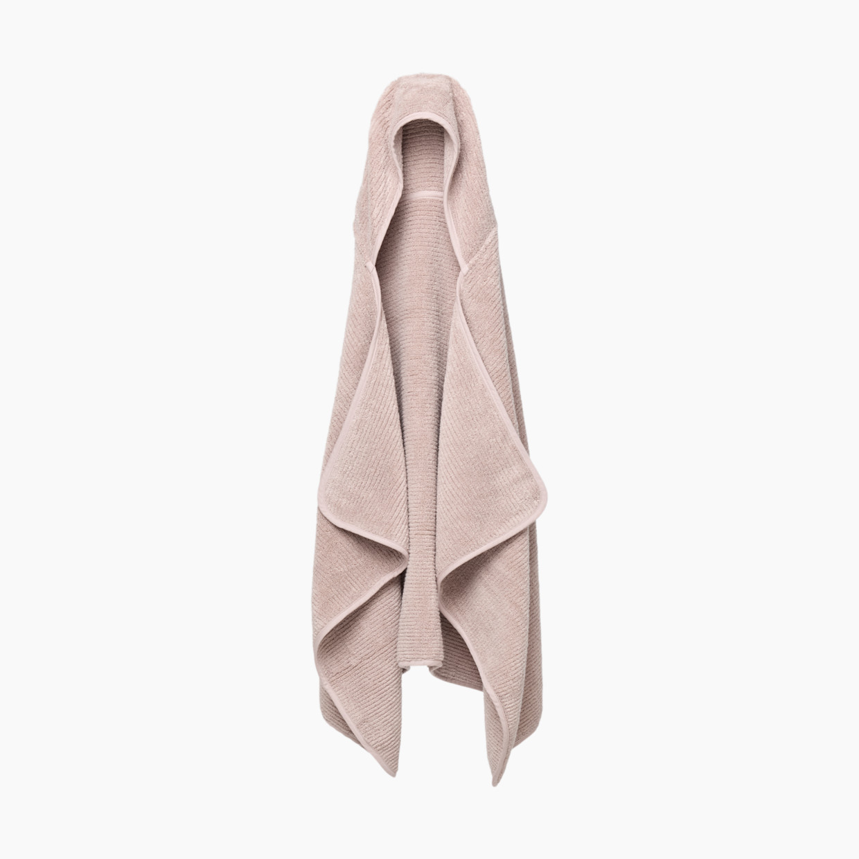 Lalo The Organic Ribbed Hooded Towel - Rose.