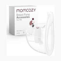 Momcozy Full Set Collector Cup Only Compatible with Momcozy M5 NOT for Others. Original M5 Breast Pump Replacement Accessories (160ml, with Double-Sealed Flange 24mm)