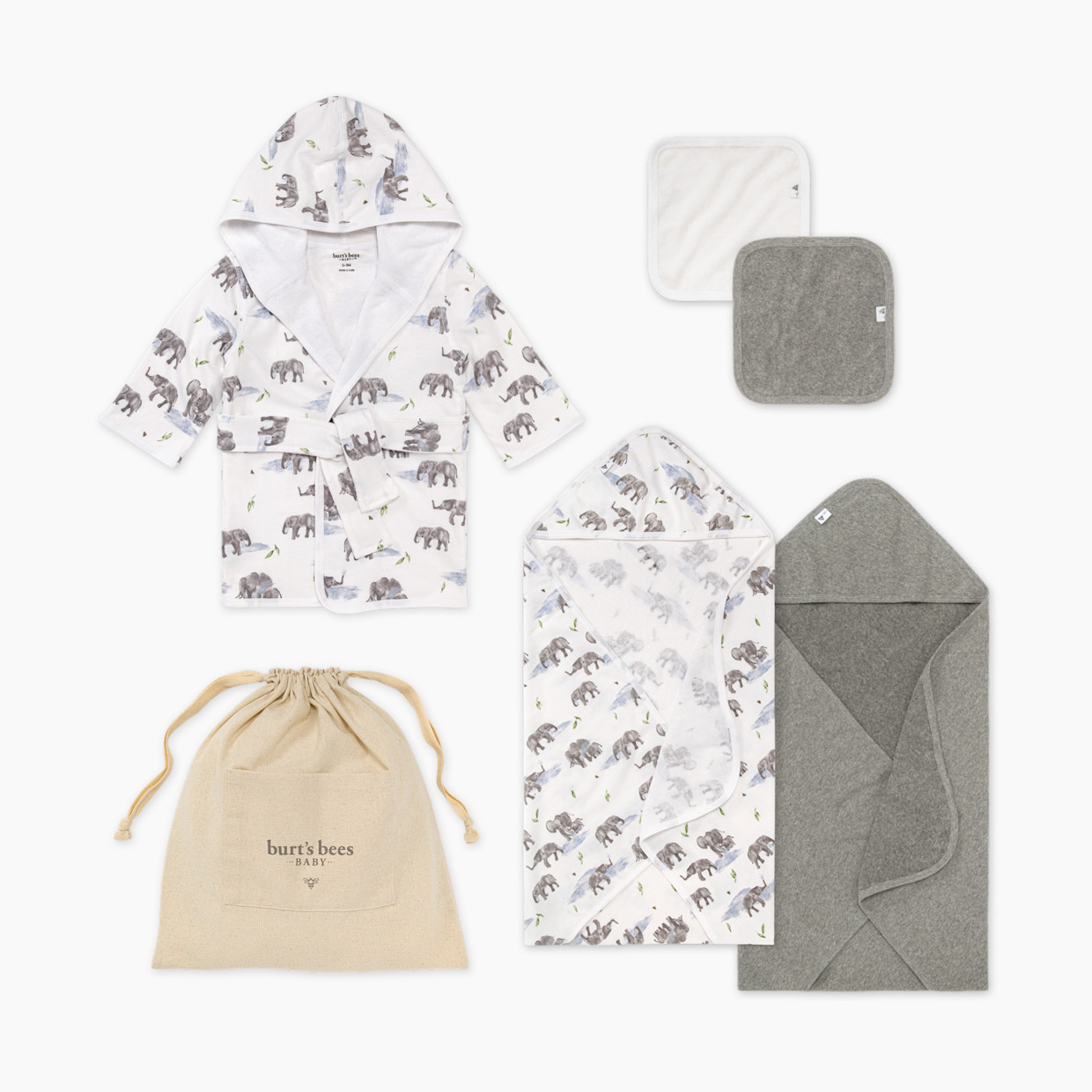 Burt's Bees Baby Burt's Bees Baby x Babylist Bath Gift Set - Elephant Shower, 0-9 Months.