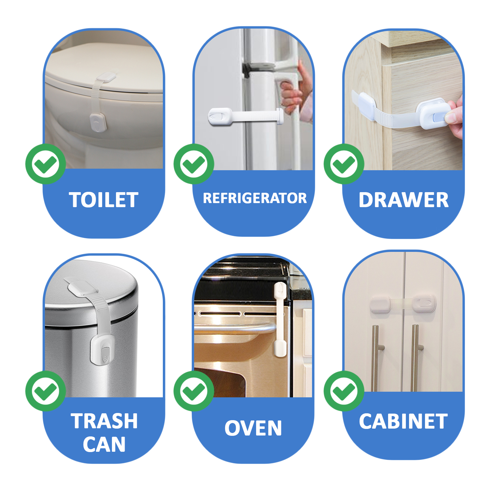 Jool Baby Multi-Purpose Adhesive Child Safety Strap Locks.