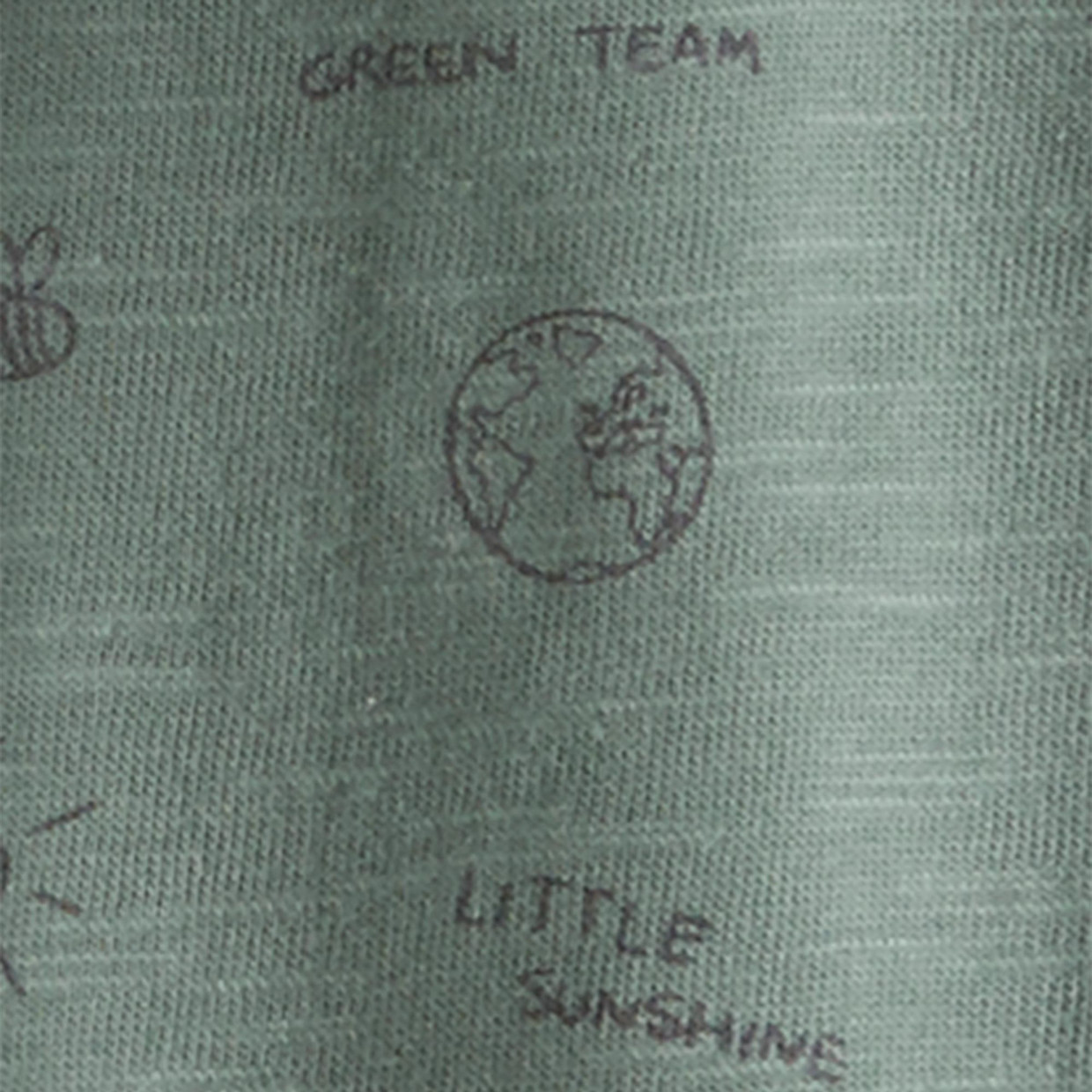 Carter's Little Planet 3-Pack Organic Cotton Rib Bodysuits - Veggie Garden, Striped, Green Team, Newborn.