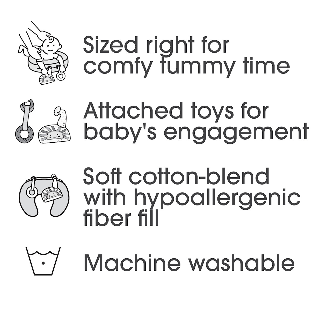 Boppy Tummy Time Prop - Golden Sun.