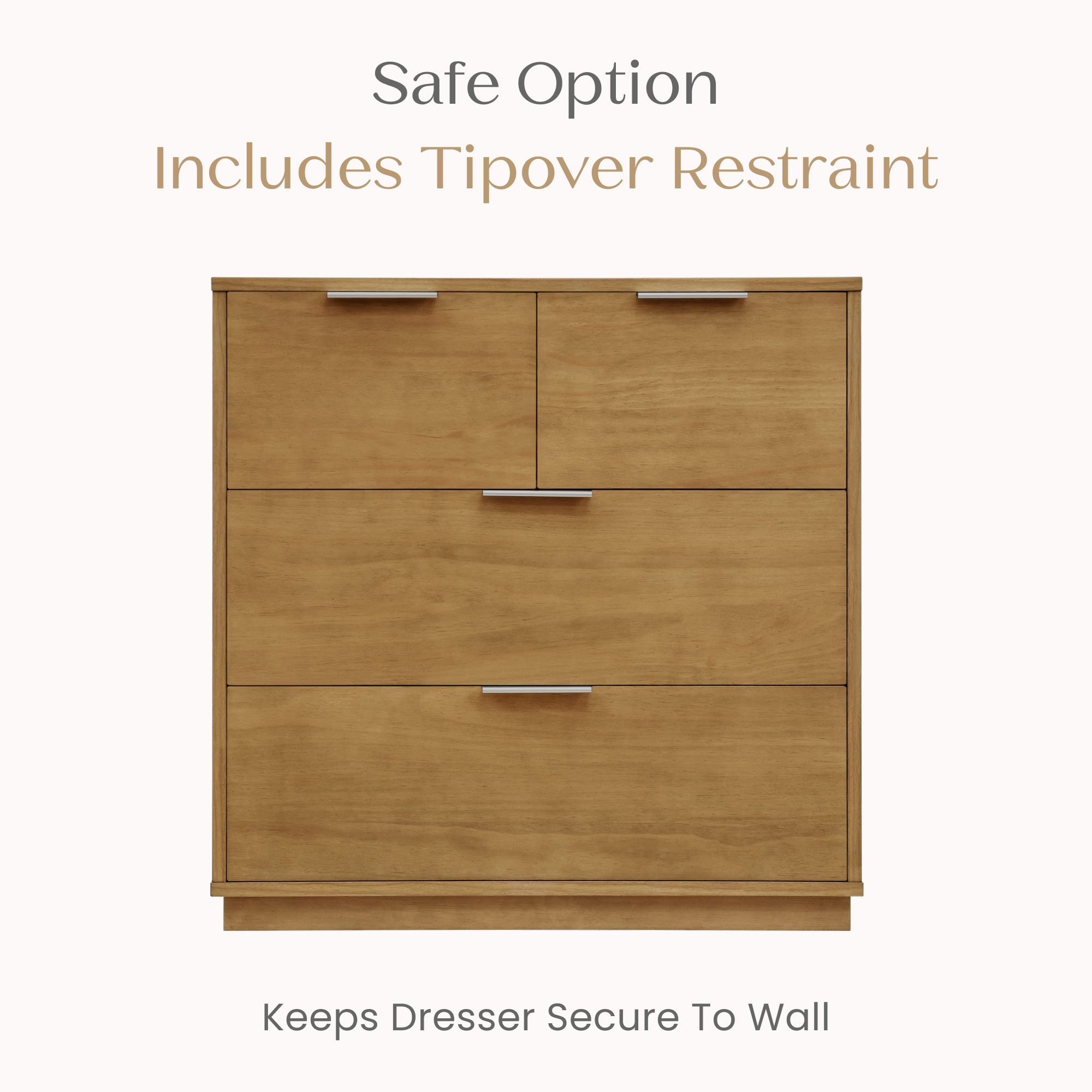 Delta Children Forever 4 Drawer Dresser with Changing Top and Interlocking Drawers - Acorn.