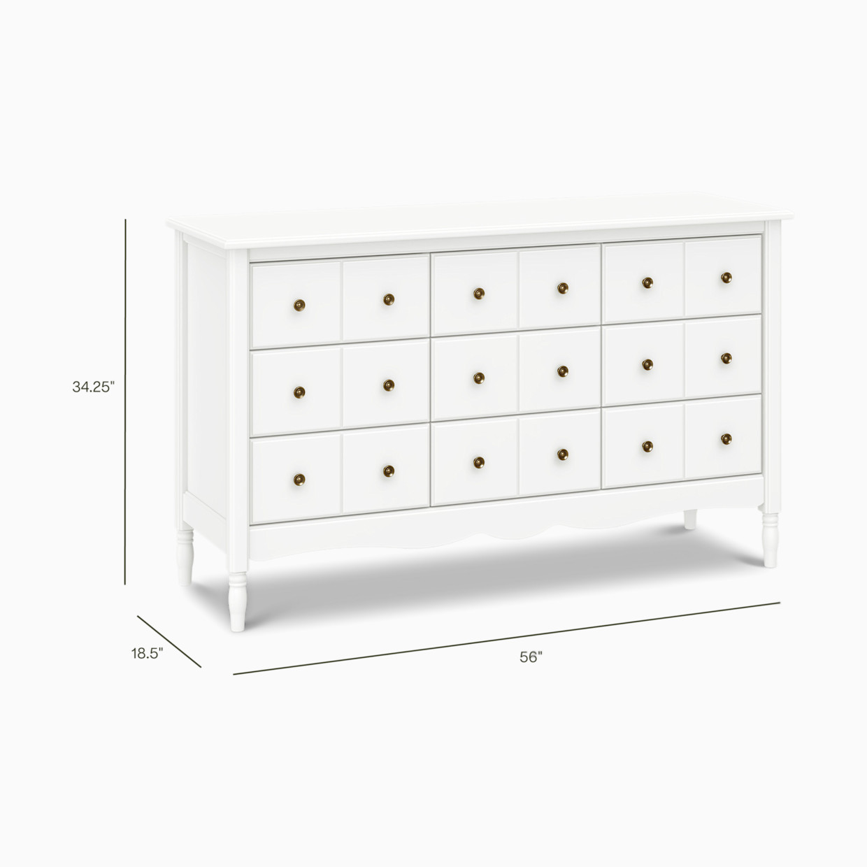 Namesake Liberty 9-Drawer Assembled Dresser - Warm White.