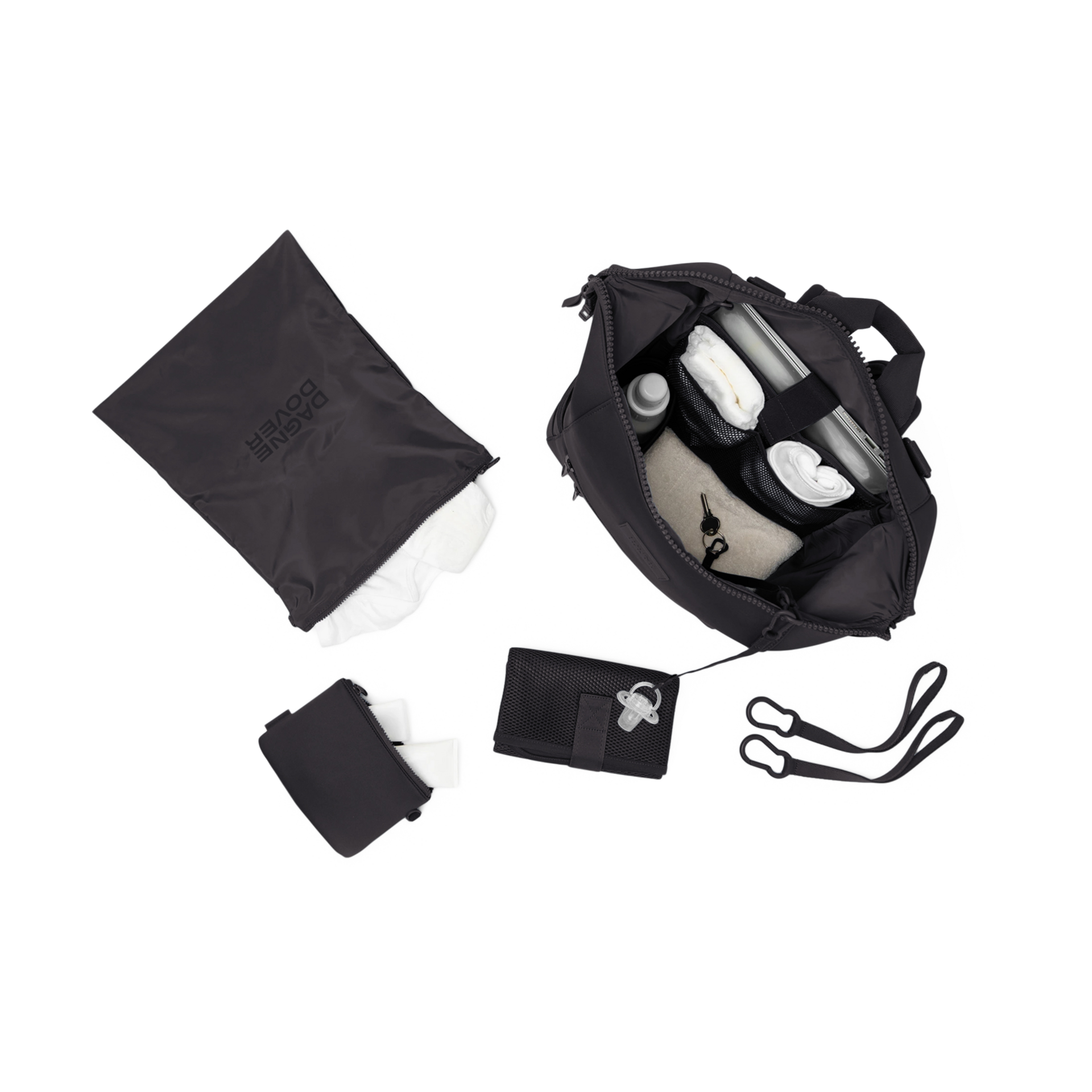 Dagne Dover Indi Diaper Bag Backpack - Onyx, Large.