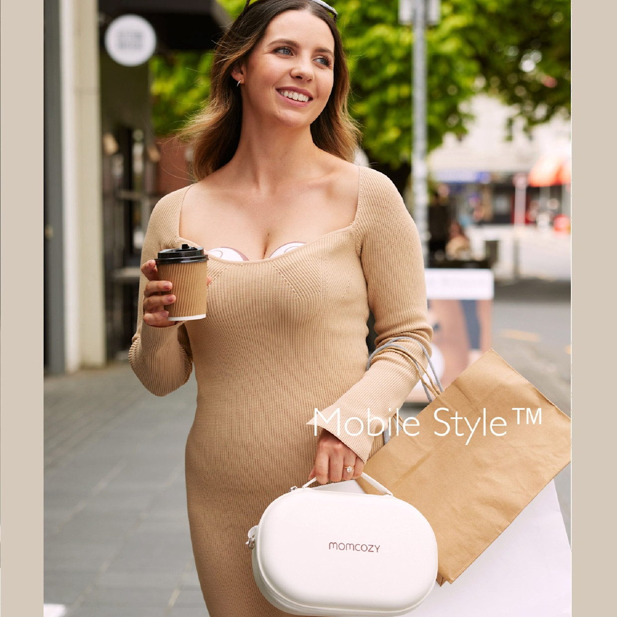 Momcozy Mobile Style M6 Wearable Electric Breast Pump - Double.