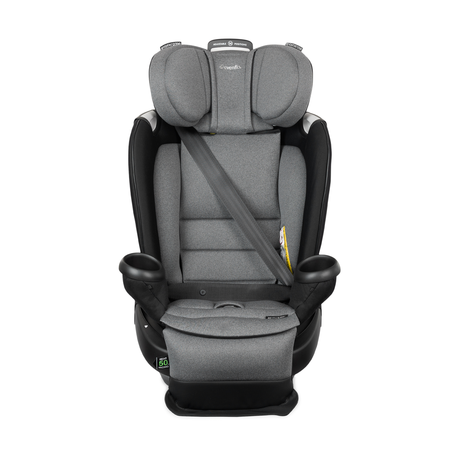 Evenflo Gold Revolve360 Extend All-in-One Rotational Car Seat with SensorSafe - Moonstone.