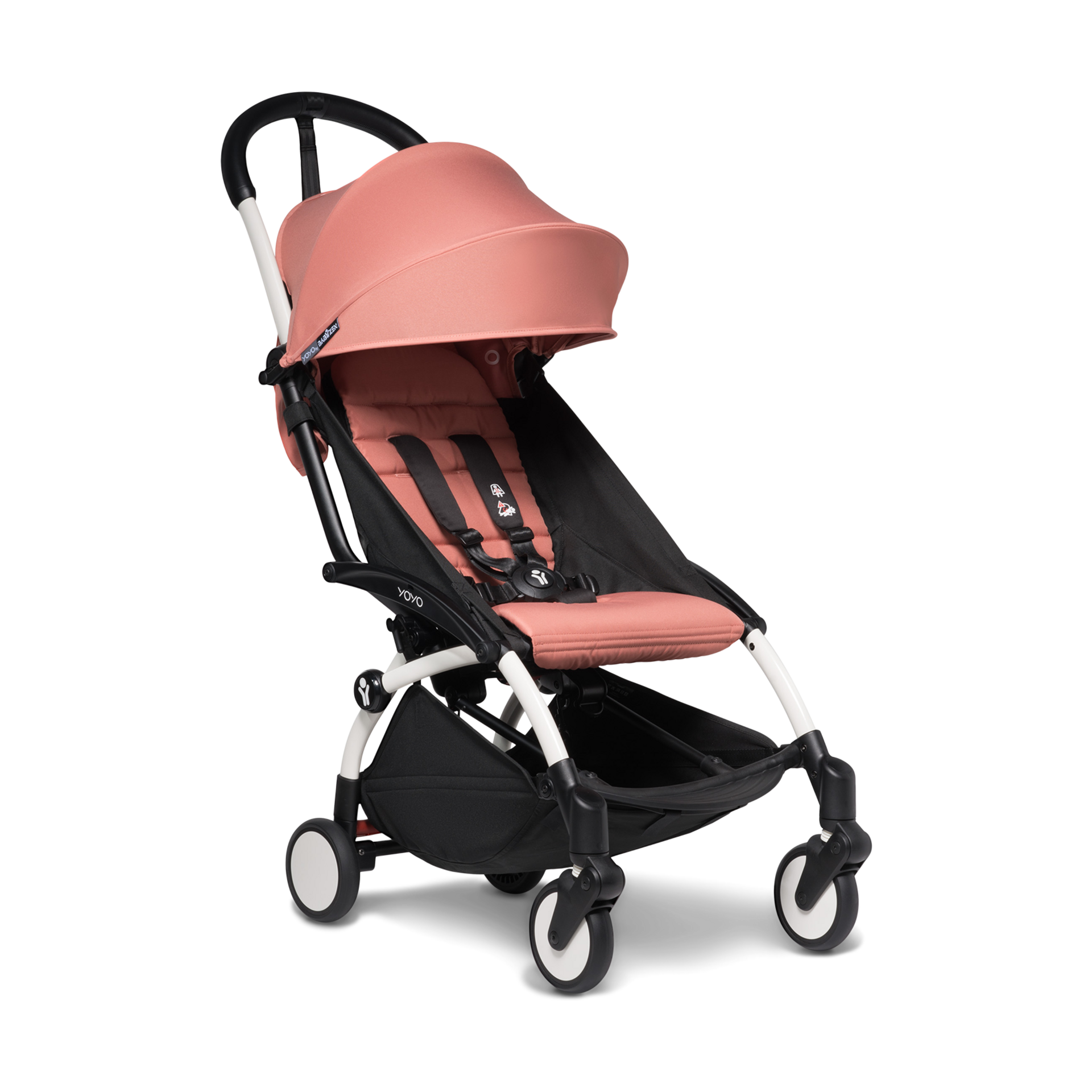 Babyzen YOYO2 Stroller Bundle - White Frame/Ginger Color Pack.