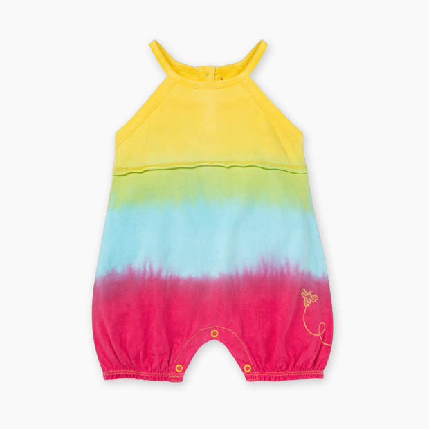 Burt's Bees Baby Organic Cotton Romper Jumpsuit - Pineapple Dip Dyed, 0-3 Months.